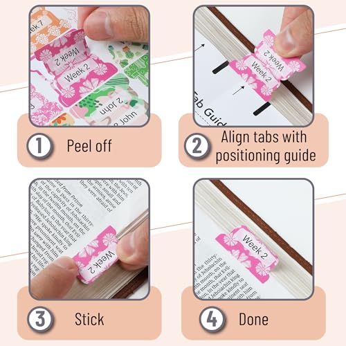 Mr. Pen- Laminated Bible Tabs, 120 pcs, Easy-to-Read & Apply - color: Garden Glory