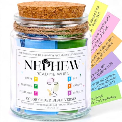 Bible Verse Jar for Nephew – 92 Strength Scriptures - color: Bible For Nephew