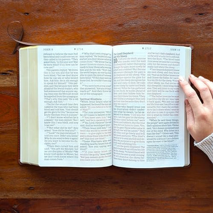 Personalized NLT Super Giant Print Bible – Brown LeatherLike | Filament Enabled | Custom Engraved Name | New Living Translation | 16-Point Super Giant Print | Red Letter | Smyth-Sewn Binding (Name Only)