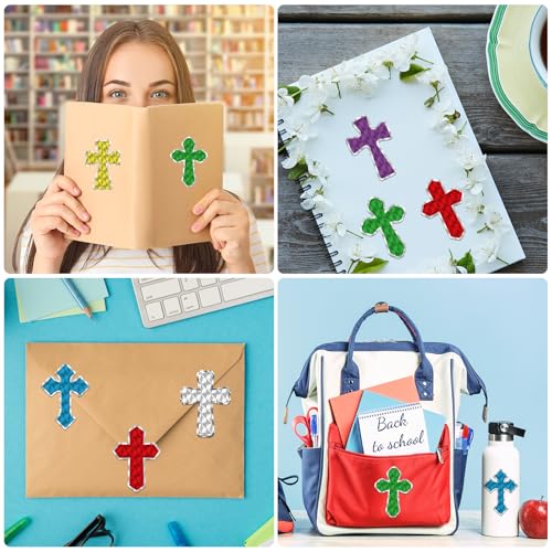 600 Pcs Prism Crosses Stickers for DIY
