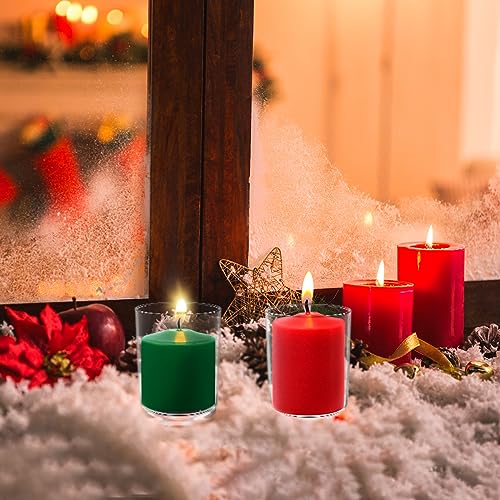 15 Hour Red Votive Candles, Unscented 1.5 Inch Diameter Wax Candles for Wedding, Party & Home, 1.5"D x 2.25"H - color: Red