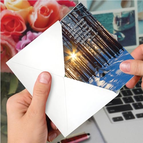 Best Card Co Faith-Based Sympathy Card w/Envelope Winter Sunrise C6655ESMG - style: Winter Sunrise
