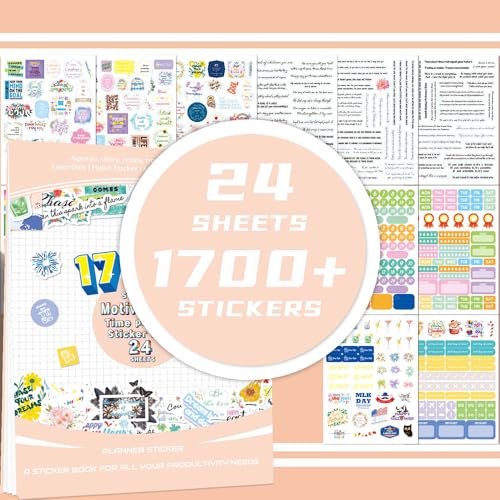 1700+ Functional Decorative Planner Stickers Set (Inspirational Time) - color: Inspirational Time