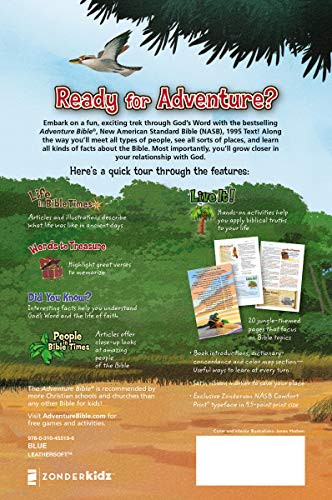 NASB, Adventure Bible, Leathersoft, Blue, Full Color Interior, Red Letter, 1995 Text, Comfort Print