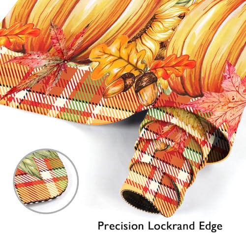 Britimes Large Mouse Pad, Mouse Pad, 31.5 x 15.7 Inch, Fall Pumpkin Orange - color: Orange Pumpkin Buffalo Plaid