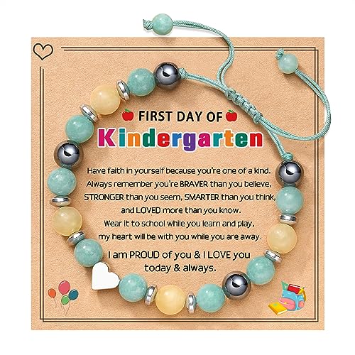 UPROMI To My Daughter/Granddaughter/Niece Bracelet Gifts for Girls - style: First Day of Kindergarten