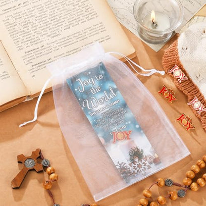 Supervitae 12 Set Christmas Joy to The World Pin Christian Bookmark Gift - style: Joy to the World