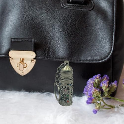 Anointing Oil Bottle Keychain - color: Pewter