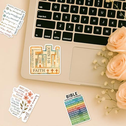 4 Pcs Christian Stickers - Inspirational Bible Verse Stickers - color: Inspirational Bible Verse