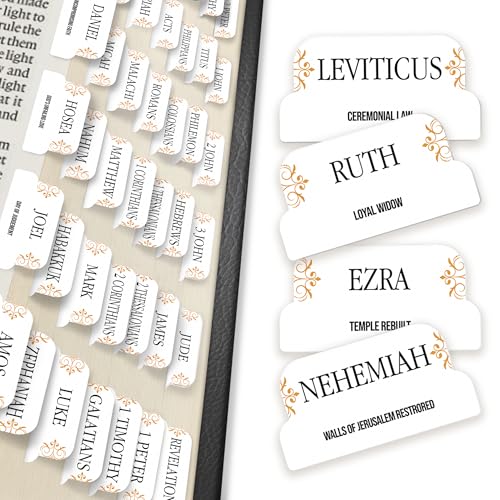 90 Christian Bible Tabs for Women, Men, and Kids - White - color: White