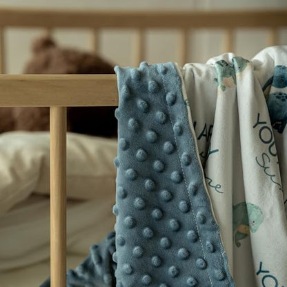Fleece Baby Blankets for Girls & Boys, Infant Toddler Blanket - color: Blue Dinosaur