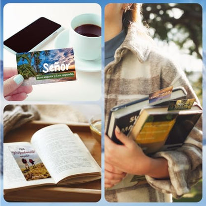 240 Pcs Spanish Bible Verse Cards Greeting Christian,Landscape - style: Landscape