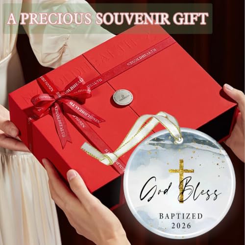 Baptism Gifts for Boys, God Bless Cross Ornament - color: Color4