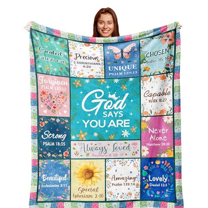 Christian Gifts for Women, Sentimental Catholic Soft Throw 80x60in - size: 80x60inches