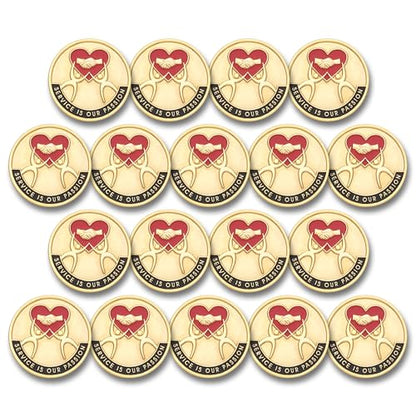 SHOP AWARDS AND GIFTS Service Recognition Lapel Pins - style: Service is Our Passion (Pack of 18)
