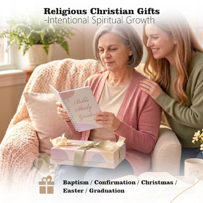 66 Books Bible Study Guide Journal Notebook Large Print Scripture Summaries - color: Pastel 66‑Book Bible Survey Guide