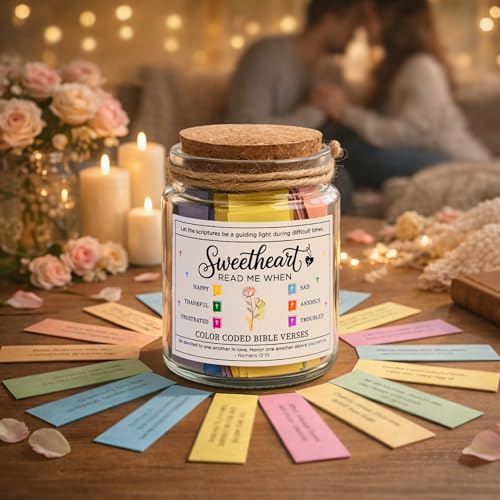 Bible Verse Jar for Sweetheart – 92 Scriptures of Love - color: Bible For Sweetheart
