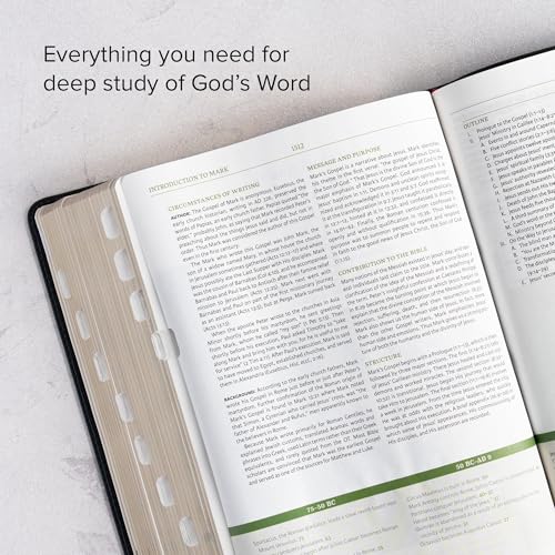 NASB Study Bible, Black Genuine Leather, Indexed, Full-Color, Red Letter, Study Notes and Commentary, Illustrations, Book Introductions, Articles, Word Studies, Outlines, Timelines, Maps