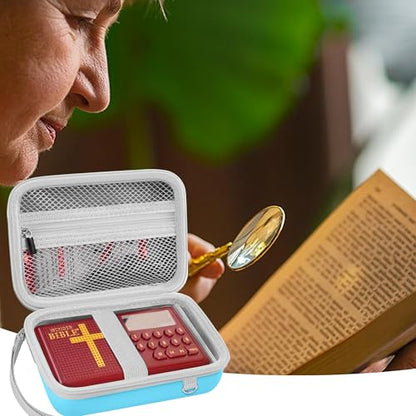 Leayjeen Travel Carry Case for Audio Bible Player - Blue - color: Blue
