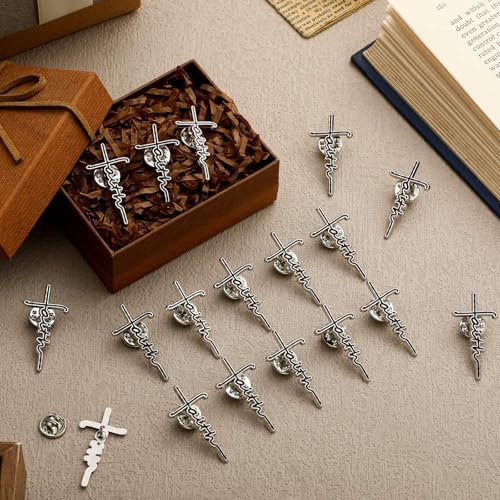 Landical Christmas Christian Faith Cross Pin Easter Jesus Brooch