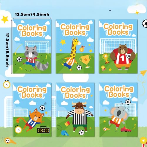 Bulk Soccer Coloring Books, 24Pcs Mini Drawing Booklet for Kids - style: Soccer
