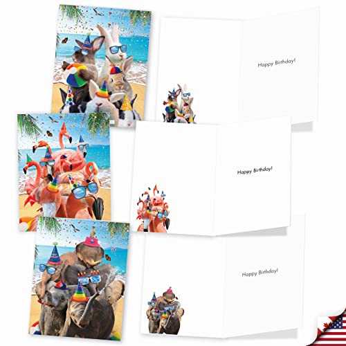 Best Card Co 20 Assorted Birthday Notes Wildlife AM10209BDG-B2x10 - style: Wildlife Photo Ops