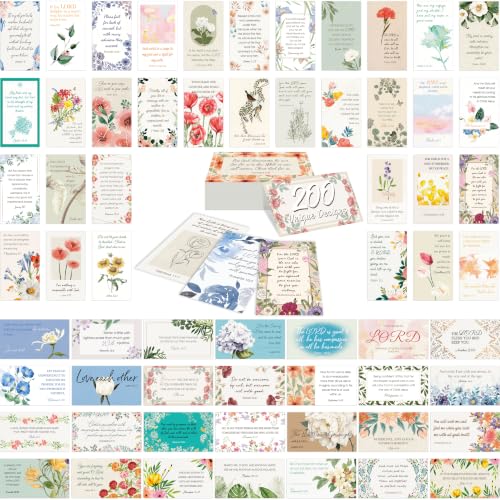 Gethelud Bible Verse Cards, 200 PCS Different Designs Mini Prayer Cards - style: Woman Bible Verse Cards-200 PCS