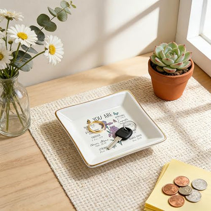Birthday Gifts for Women, Iris Scripture Jewelry Dish, Christian Gifts - style: Iris: Faith & Hope, Wisdom, Valor & Strength