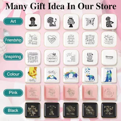 Inspiring Quotes Jewelry Tray Plate Ring Dish,Gifts for Coworkers Women - style: Know Your Worth then Add Tax