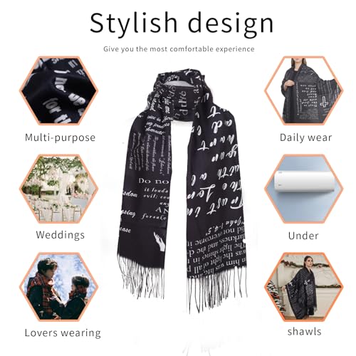 Prayer Shawl Christian Wrap Scarf For Women Prayer Scarves for Christian Scarf Gift - color: Black New