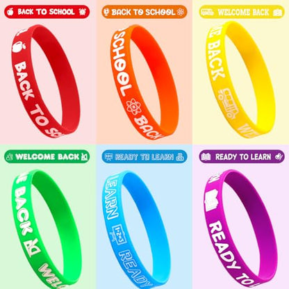 JUNEBRUSHS 42pcs Back to School Bracelets First Day of School Gifts - style: Back to School Style