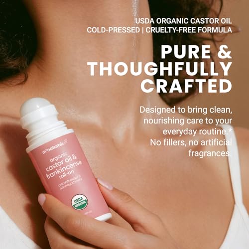 Organic Castor Oil and Frankincense Roll On - Cold-Pressed & Hexane-Free