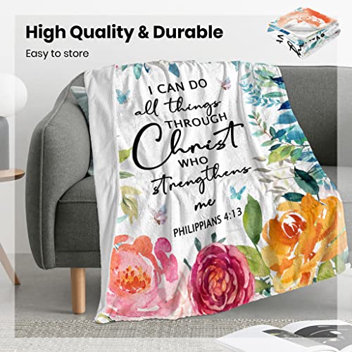 CUJUYO Christian Gifts for Women, Christian Birthday Gifts Blanket 60"x50" - size: 60"x50"