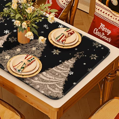 iCasso Black Desk Mat,Christmas Mouse Pad,Cute Desk Pad Mat - color: 1-black