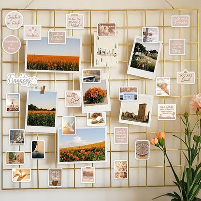 Christian Prayer Board Stickers, Bible Verse Decals for Women Vision Boards - color: Christian Prayer Brown