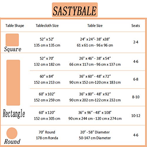 SASTYBALE Jacquard Tablecloth Rectangle 60 x 102 Inch Beige Spill Proof - color: Beige, size: 102" x 60" (Rectangular)
