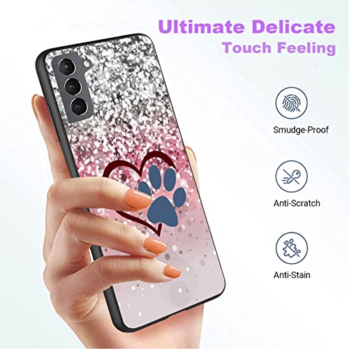 for Samsung S23 Case, Ultra-Thin Drop-Proof Soft and Smooth Liquid Silicone Phone Case, Suitable for Samsung Galaxy S23 Case 6.1 inch, Bling Footprint - color: HTT-H1-S23 021