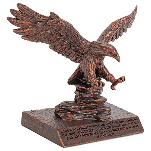 Lighthouse Christian Products Soar Like an Eagle Bronzelike Finish 6.5 x 3.75 Cast Stone Mounted Sculpture - style: Eagle