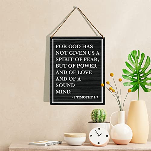 KongMoTree For God has not given us the spirit of fear 2 Timothy 1:7 Bible Verse Wall Art Scripture Sign Wall Christian Gifts Baptism Gift, Bible Verse Sign, 8x10 Inch(GMS617) - color: Timothy 1:7
