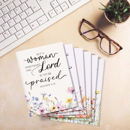 Kinlop 30 Pcs Christian Gifts for Women Small Prayer Journals, Wildflowers - style: Wildflowers