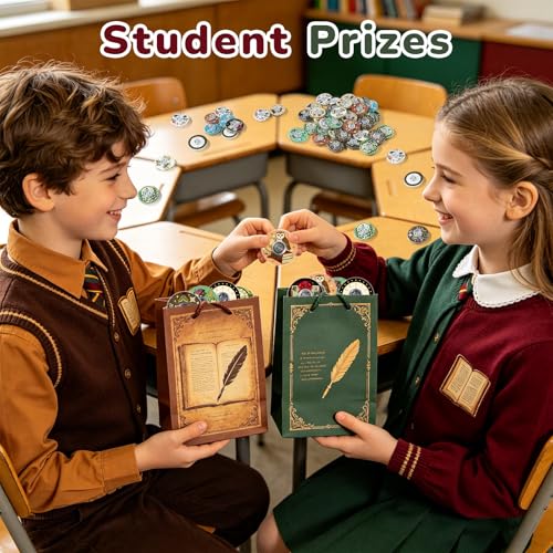 52 Pcs Back to School Fidget Spinners Bulk Party Favors Classroom Prizes - color: Tl-sa-3-brown
