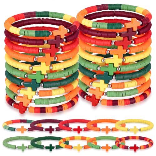 Landical 30/50/100 Cross Bracelets Bulk Jesus Women - color: Warmtoned