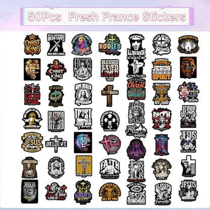100pcs Jesus Bible Verse Stickers Christian Religious Faith Decals - color: 100pcs Bible Stickers 393