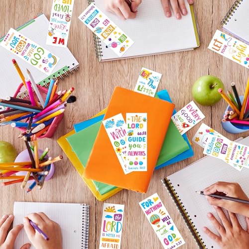 Haooryx Colorful Religious Bible Verse Inspirational Bookmarks for Kids - style: Bible Verse