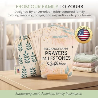 Devotional Pregnancy Prayer Cards for Christian Mothers, by Lumont - color: Floral Set