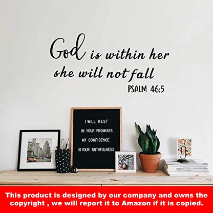 Bible Verse Wall Decals Inspirational Wall Decals Quotes Christian Scripture Religious Wall Stickers Peel and Stick Motivational Decal Postive Saying Wall Stickers for Women Family Home Bedroom Decor