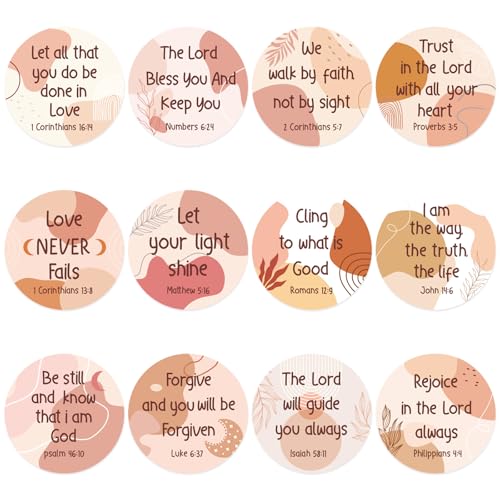 600 Pcs Boho Christian Stickers 24 Styles Bible Verse Scripture Stickers - style: Bohemian