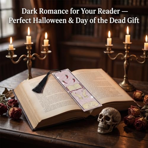 INSYOHO Halloween Gothic Diamond Art Bookmarks Kit for Adults Kids - color: Gothic Skeleton
