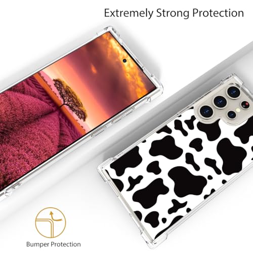 for Samsung Galaxy S25 Ultra Case - Black Cow Print - color: Black Cow Print, size: Galaxy S25 Ultra