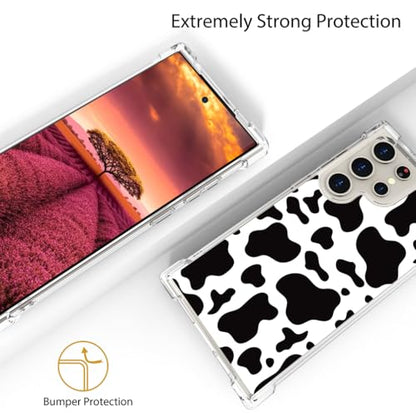 for Samsung Galaxy S25 Ultra Case - Black Cow Print - color: Black Cow Print, size: Galaxy S25 Ultra